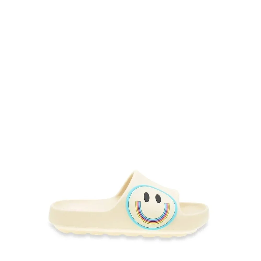 Wonder Nation Little Girl & Big Girl Icon Eva Slide Sandals, Size 13/1, Beige